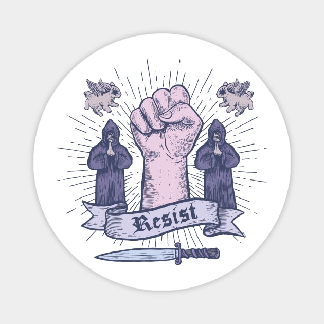 Resist! Magnet by KOMPLO